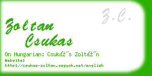 zoltan csukas business card